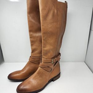 Sam Edelman Tan Pansy High Shaft Brown Leather Boot, Women's 11